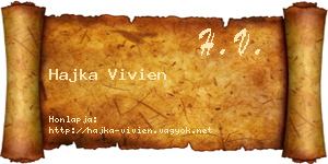 Hajka Vivien névjegykártya